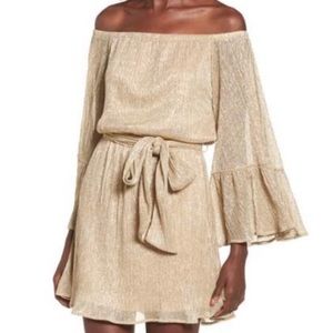 Lush - gold champagne metallic dress